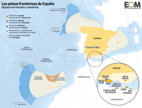 El mapa de las disputas de España