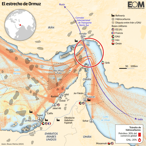 El mapa de la geopolítica del estrecho de Ormuz, la gran arteria petrolera del mundo