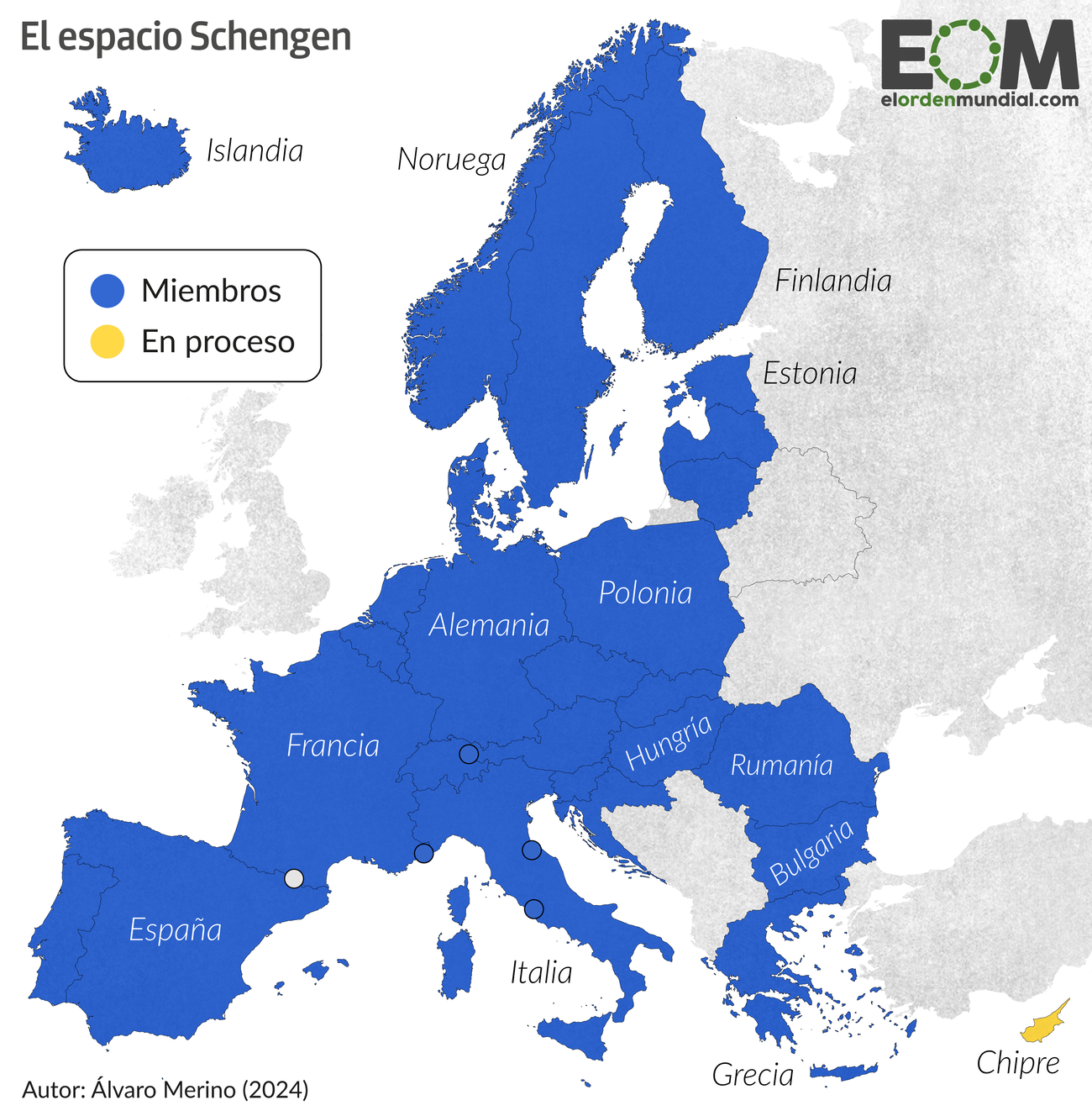 La Europa sin fronteras: el mapa de la zona Schengen Mapas de El