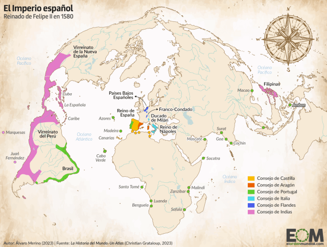 El mapa del Imperio español