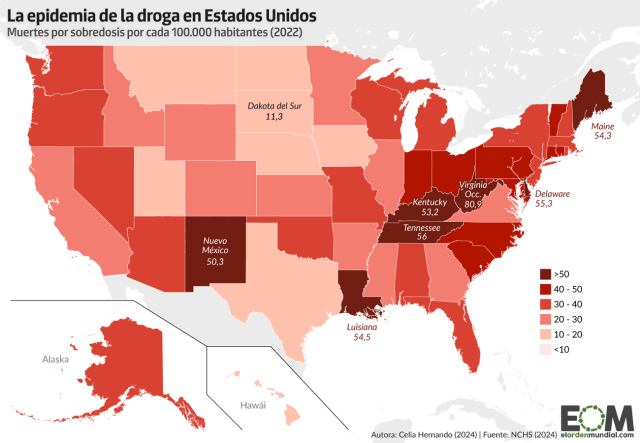 Más de 100.000 muertes al año: así se ha extendido la epidemia de las drogas en Estados Unidos