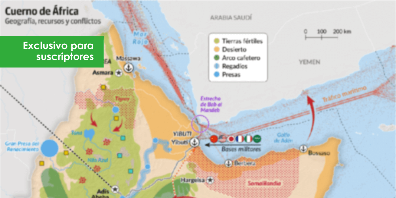 La geopolítica del Cuerno de África - Mapas de El Orden Mundial - EOM, image size:1309x657