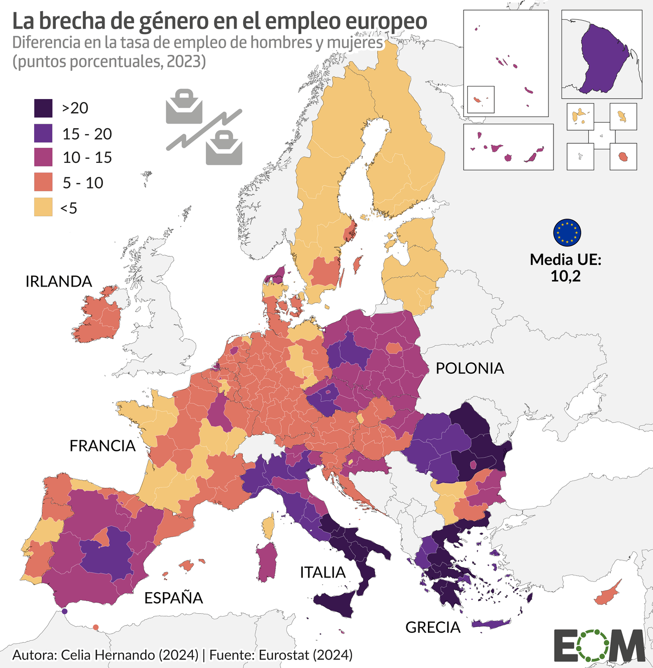 Brecha género empleo Unión Europea móvil
