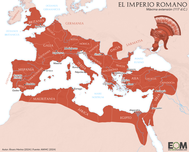 El mapa del Imperio romano