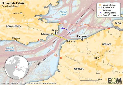 La geopolítica del paso de Calais, el estrecho que separa Reino Unido de Europa