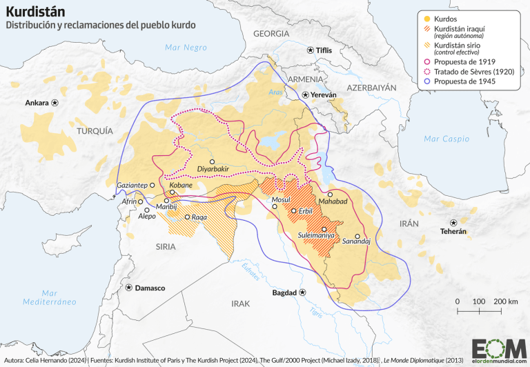 El mapa del Kurdistán def