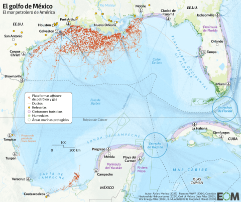 El mapa de la geopolítica del golfo de México