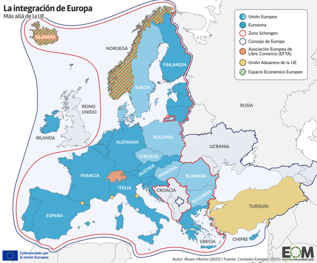 El mapa de la integración europea