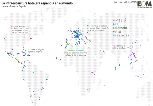 Del Caribe al sudeste asiático: el mapa de los hoteles españoles en el mundo