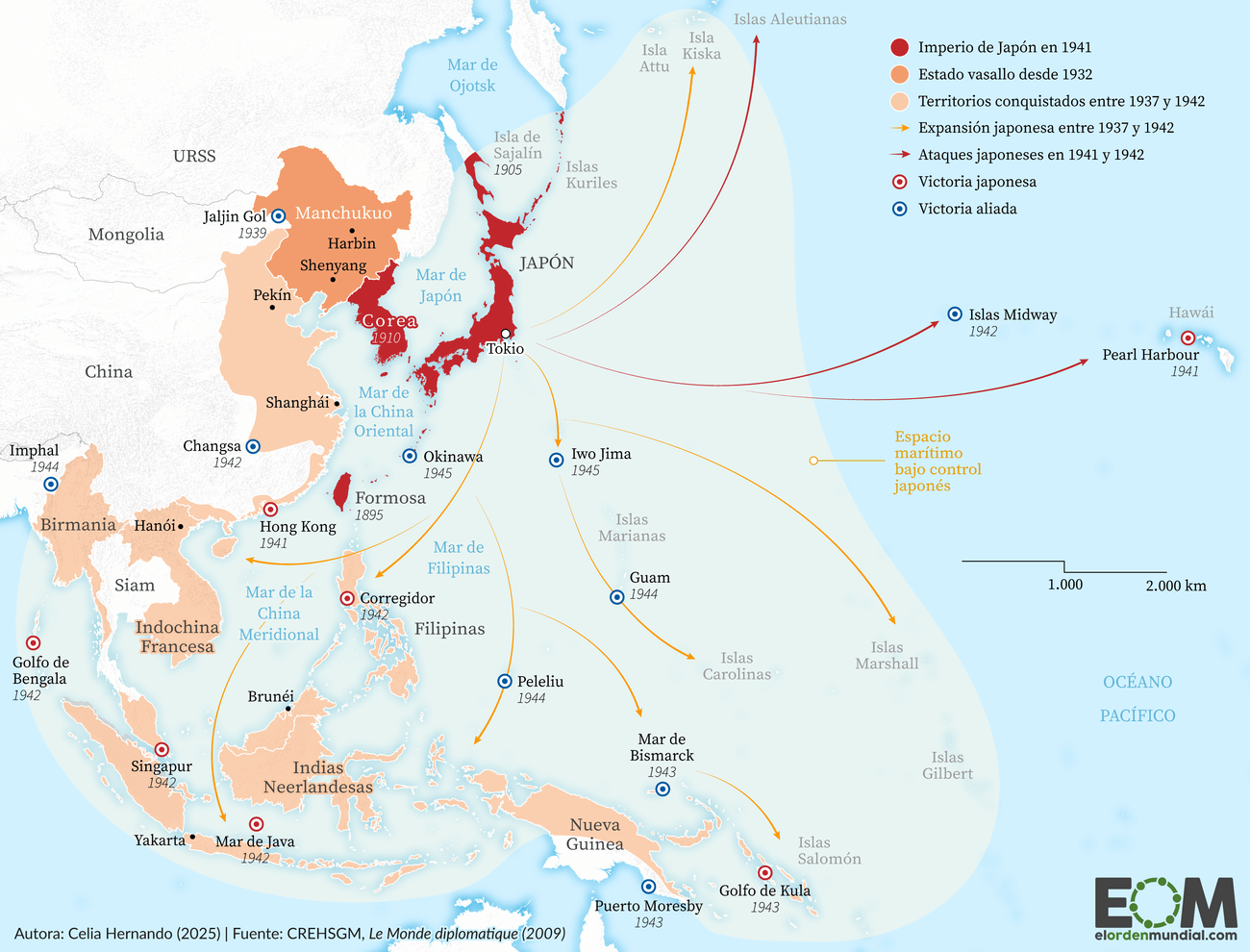 Mapa del Imperio japonés sin título
