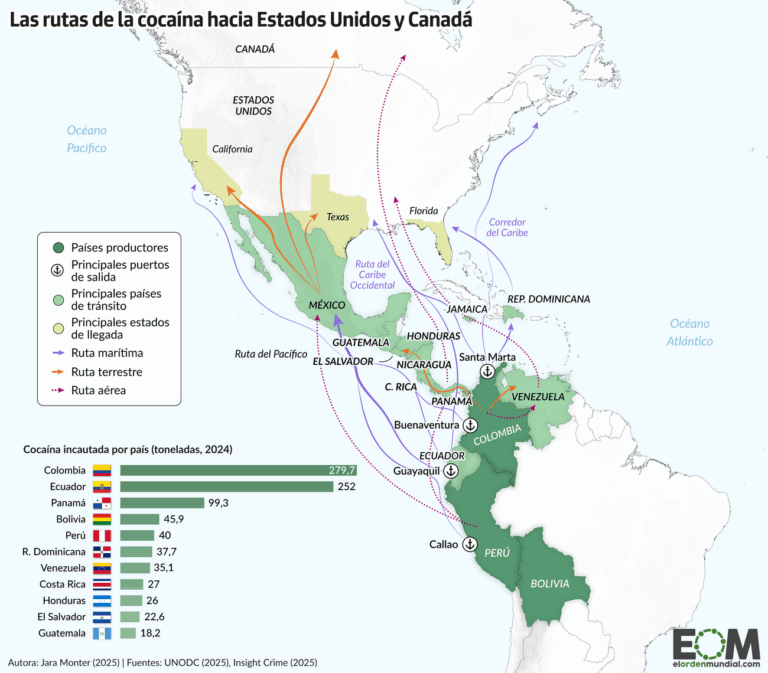 El tráfico de cocaína hacia Europa