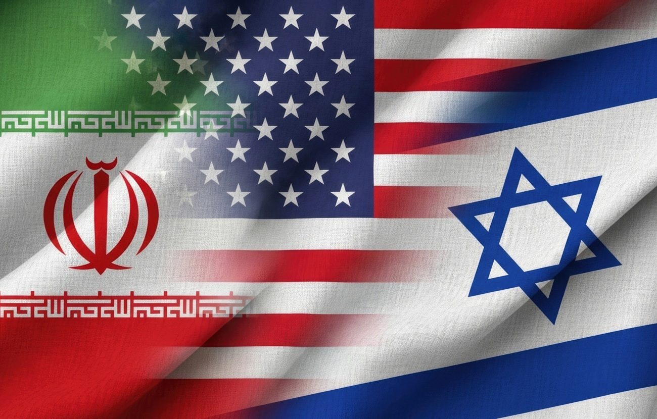 Banderas de Irán, Israel y Estados Unidos