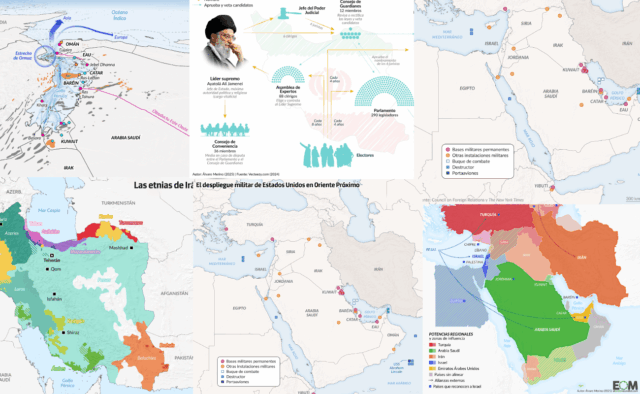 Seis mapas y un gráfico para entender el ataque a Irán y la guerra en Oriente Próximo