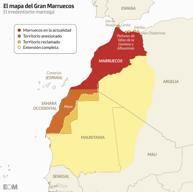 El mapa del Gran Marruecos