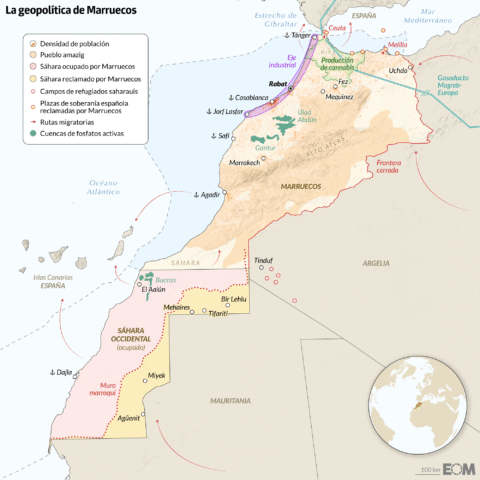 El mapa de la geopolítica de Marruecos
