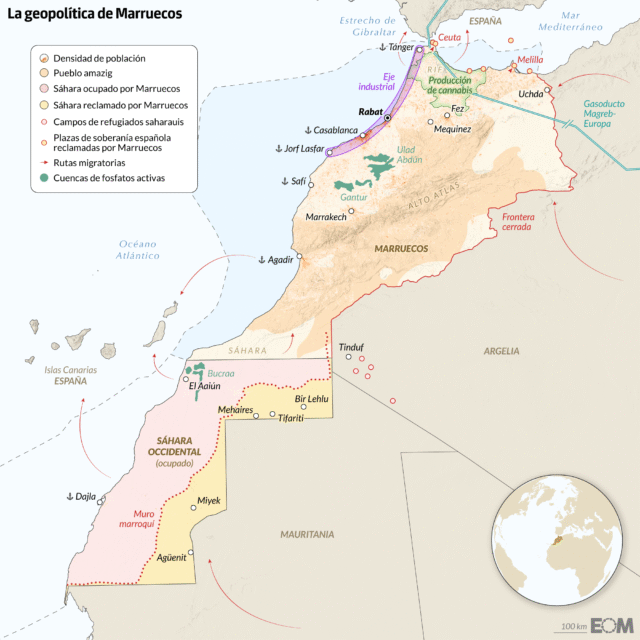 El mapa de la geopolítica de Marruecos
