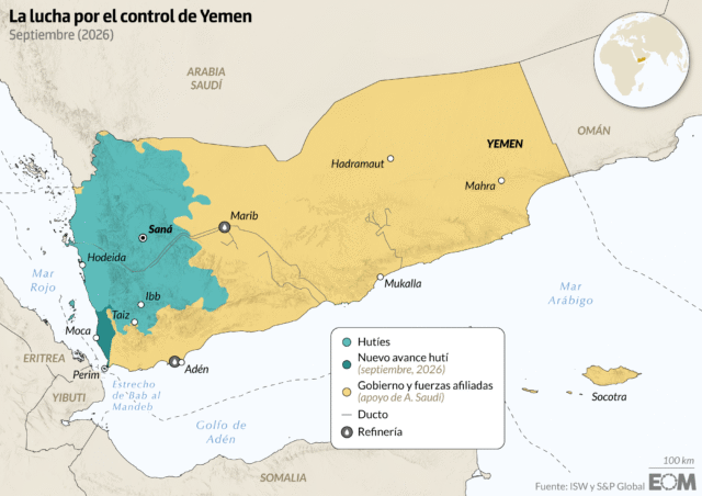 El mapa de los hutíes: así están haciéndose con el control de Yemen