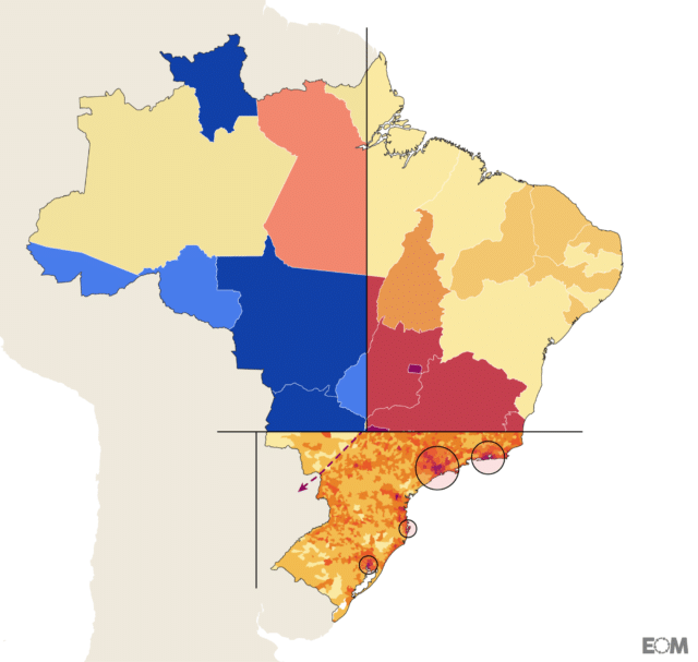 Mapas para entender las elecciones en Brasil